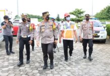 Kapolres Indramayu AKBP M Lukman Syarif Tinjau Pos Pam Gate Tol KM 137 Dan Rest Area KM 130