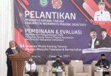 Bupati Indramayu Lantik Pengurus Karang Taruna Periode 2020-2025