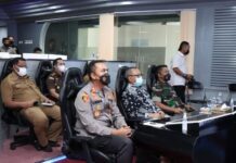 Kapolres Indramayu, AKBP M Lukman Syarif MH,Vicon Bersama Presiden RI Ir Joko Widodo