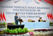 Presiden Joko Widodo, Acara Dies Natalis ke-46 UNS Universitas Harus Lincah Dan Cepat Belajar Dengan Perubahan