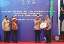 Kementerian Hukum Dan HAM RI Berikan Penghargaan Dua Desa Di Indramayu Sadar Hukum Tahun 2022