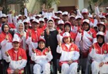 Bupati Indramayu Nina Agustina Lepas Atlet NPCI Untuk Kejuaran PEPARDA Jabar Ke VI Tahun 2022