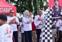BUPATI INDRAMAYU DAN KEPALA BP2MI LEPAS JALAN SANTAI PERINGATAN HPMI TAHUN 2022