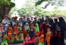 Dinas Ketahanan Pangan Dan Pertanian Indramayu Edukasi Murid Taman Kanak-Kanak Sambil Hiburan Cara Bercocok Tanam