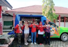 Siswa Dan Siswi SMP 1 Arahan Ikuti Senam Sehat Bermartabat Bareng Pejabat Pemkab Indramayu