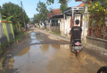 Kado Buat Dinas PUPR Indramayu Jalan Desa Benda Kecamatan Karang Ampel Rusak