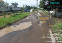 Jalan Desa Tambi Lor Kecamatan Seliyeg Rusak
