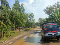 INDRAMAYU BARAT ALAMI JALAN RUSAK Terjadi Desa Kedungdawa Kecamatan Gabuswetan