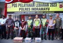 Pos Pelayanan Lebaran 1444 H Polres Indramayu Posko Stasiun KAI Jatibarang