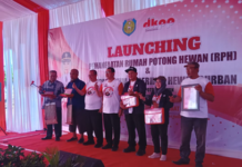 Hasilkan Produk Unggul, Launching Pemanfaatan Rumah Potong Hewan Dan Pelepasan Tim Pemeriksa Hewan Qurban 2023