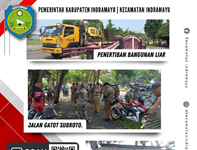 Camat Indramayu Indra Maulana Tertibkan Bangunan Liar Di Jalan Gatot Subroto