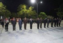 Upacara Penurunan Bendera HUT RI 78 Di Sport Center Indramayu