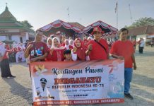 Jalan Sehat Sambut HUT RI 78 Di Kecamatan Bangodua