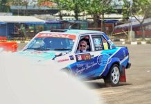Terlihat Bupati Indramayu Nina Agustina Navigator Pembalap Kejurnas Sprint Rally