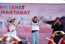 Bupati Indramayu Acara Senam Sehat Bagi Sepeda Untuk Guru PAUD