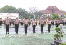 Kapolres Indramayu AKBP M Fahri Pimpin Upacara Kenaikan Pangkat Pengabdian dan Reguler Periode 1 Januari 2024