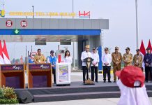 Presiden Jokowi Resmikan Jalan Tol Seksi Tebing Tinggi-Indrapura Dan Indrapura-Limapuluh