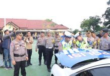 Polres Indramayu Gelar Apel Sarana Prasarana Dan Kendaraan Dinas Untuk Kesiapan Operasi Ketupat Lodaya 2024