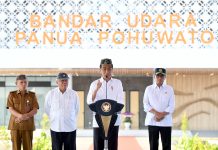 Resmikan Bandara Panua Pohuwato Presiden Jokowi Harap Dongkrak Ekonomi Lokal