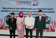 Bawaslu Lantik Panwascam Se- Kabupaten Indramayu Siap Sukseskan Pemilu 2024