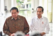 Presiden Jokowi Terima Kunjungan SBY Di Istana Merdeka
