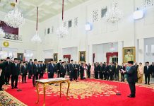 Presiden Prabowo Lantik Para Menteri Kabinet Merah Putih Di Istana Negara