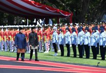 Presiden Prabowo Subianto Pimpin Upacara Pelepasan Presiden RI Ke-7 Joko Widodo Di Istana Merdeka