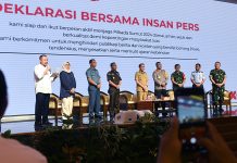 Pj Gubernur Sumut Agus Fatoni Bersama Forkopimda Dan Insan Pers Deklarasi Pilkada Damai