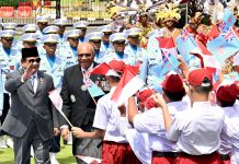 Presiden Prabowo Sambut Kunjungan Resmi PM Rabuka Di Istana Merdeka