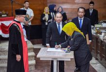 Bupati Indramayu Hadiri Pelantikan Ketua DPRD Indramayu Dra Hj Nurhayati M.Pd.I Sisa Masa Jabatan 2024–2029