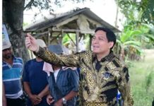 Bupati Indramayu Lucky Hakim Tinjau Titik Nol Kilometer Indramayu Bagian Barat Di Desa Sukaslamet