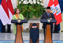 Presiden Republik Peru Dina Ercilia Boluarte Zegarra Di Istana Merdeka Jakarta