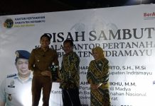 Bupati Indramayu Lucky Hakim Hadiri Pisah Sambut Kepala Kantor Pertanahan Kabupaten Indramayu