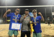 Fadhil Dan Yoga Raih Juara 1 Bola Voli Pasir Putra Bupati Cup BK Porprov XV Jawa Barat