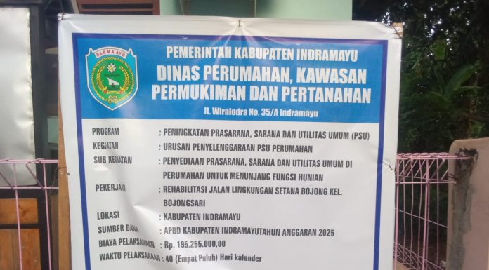 Proyek Rehab Jaling Setana Bojongsari Diduga Curang Pengawasan Dinas Kimrum Indramayu Disorot