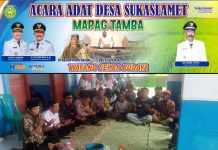 Acara Adat Mapag Tambah Desa Sukaslamet.