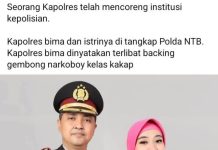 KAPOLRES BIMA BERSAMA ISTRINYA:Ditangkap Polda NTB Diduga Terlibat Praktik Narkoboy Kelas Kakap..?