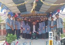 Sejumlah 25 Siswa Kelas 6 SDN 3 Drunten Kulon Resmi Dilepas Acara Perpisahan Penuh Haru