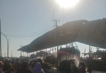 Kebakaran Terjadi Di Area Babagan Jaring Milik Nelayan Dan Mobil Fortuner Ludes DI TPI Karangsong Indramayu