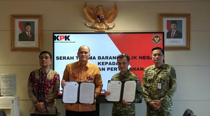 KPK Serahkan Senilai Rp 24,3 Miliar Kepada Kementerian Pertahanan