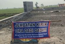 Jembatan mangkrak viral “Proyek Jembatan Kirik” 309 Juta Diduga Raib Jadi Bancakan